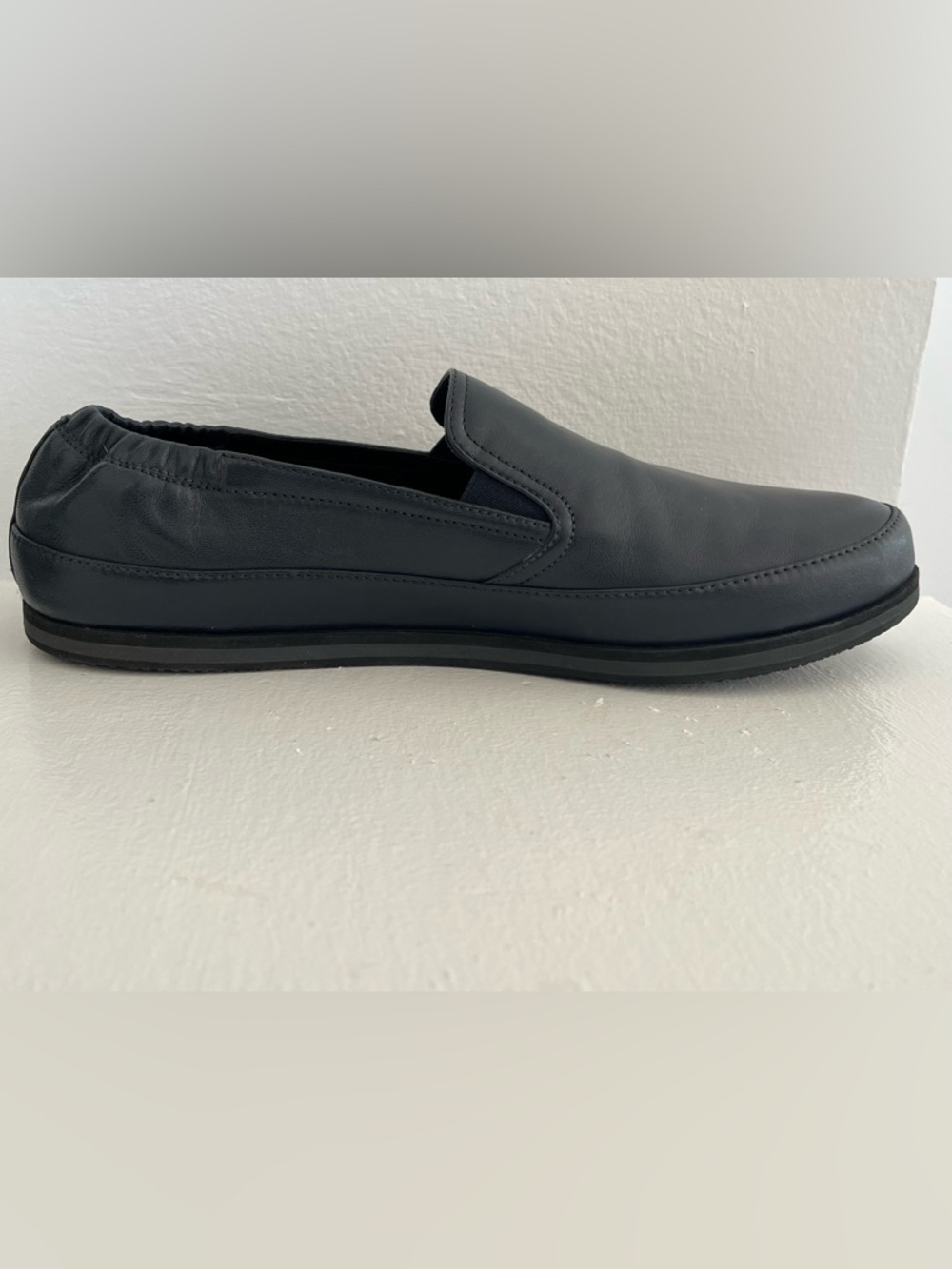 Prada Blue Leather Slip-On Driving Loafers - Picture 5 of 6